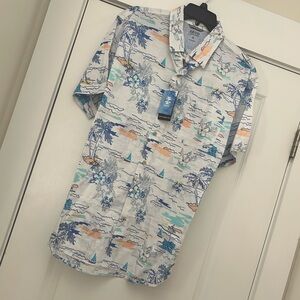 IZOD Men's Saltwater Print Dockside Button Shirt NWT  (M010, M011, M012, M013)